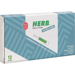 Vican Herb Micro Filter Ultra Thin Φίλτρα για Ultra Thin Τσιγάρο 12 Τεμάχια