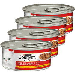 Purina Gourmet Adult with Duck, Turkey & Chicken in Gravy 4x195gr
