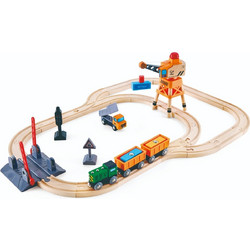 Hape Σετ Τρένου Railway Crossing & Crane E3732A