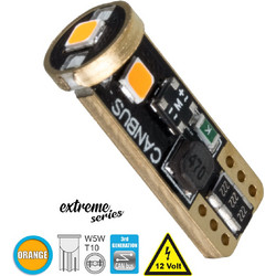 Globostar T10 Extreme Series LED Πορτοκαλί 12V 3W 1τμχ