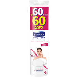 Septona Daily Clean Δίσκοι Ντεμακιγιάζ 60τμχ + 60τμχ