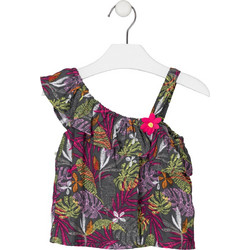 Losan Παιδικό Crop Top Αμάνικο Πολύχρωμο 216-3001AL
