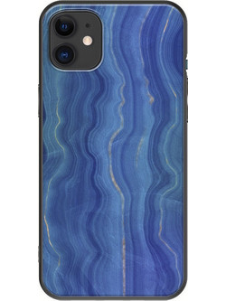 Θήκη Agate Stone - Blue iPhone 11 Black TPU (Μαύρη Σιλικόνη)