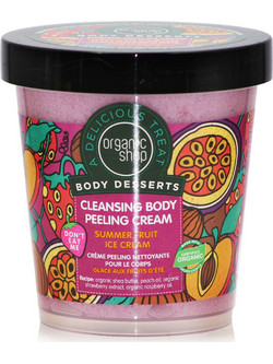 Natura Siberica Organic Shop Body Desserts Summer Fruit Ice Cream Cream Peeling Σώματος 450ml