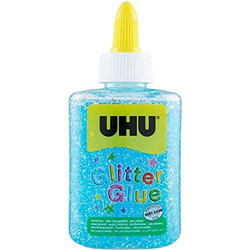 UHU Glitter Glue Κόλλα για Χειροτεχνίες Μπλέ 88,5ml