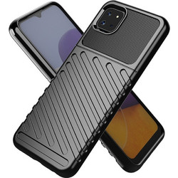 Forcell Thunder Back Cover Black (Galaxy A22 5G)