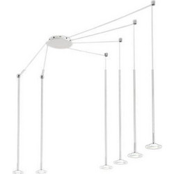 LUCE Κρεμαστό Φωτιστικό Οροφής Πολύφωτο LED με Θερμό Λευκό Φως Λευκό 3444-46-102