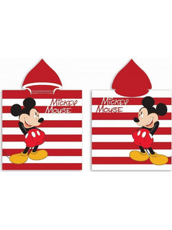 Dimcol Mickey 11 Παιδικό Πόντσο Θαλάσσης Κόκκινο 50x100cm