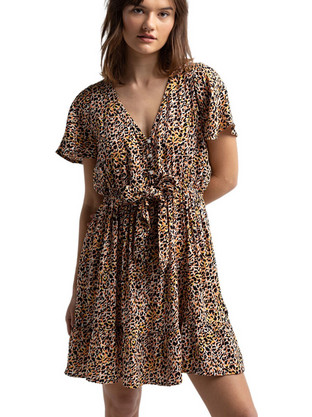 Hurley Flirity Mini Καλοκαιρινό Καθημερινό Φόρεμα 3HWD0405-PRTPK