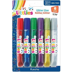 The Littlies Κόλλες Glitter 6 Χρώματα-12gr (0646026)