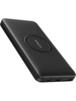 Anker Powercore Wireless Power Bank 10000mAh με Θύρα USB-A & 1 Θύρες USB-C Black