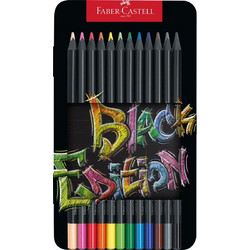 Faber-Castell Black Edition Κασετίνα Ξυλομπογιές Σετ 12τμχ
