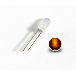 5MM F5 White diffuse orange led 10pcs
