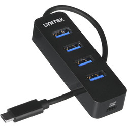 Unitek H1117B USB Hub 3.0 USB-C με 5 Θύρες USB-A & Εξωτερική Παροχή Ρεύματος