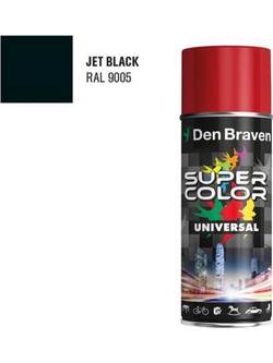 Den Braven Super Color Universal Σπρέι Βαφής Jet Black 400ml