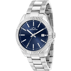 Chronostar Ανδρικό Ρολόι Χρονογράφος με Ασημί Μεταλλικό Μπρασελέ R3753312002