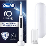 Oral-B iO Series 5 White Ηλεκτρική Οδοντόβουρτσα με Χρονομετρητή Αισθητήρα Πίεσης & Θήκη Ταξιδίου