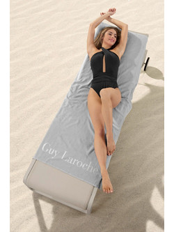 Guy Laroche Oceano Πετσέτα Θαλάσσης Γκρι 80x170cm
