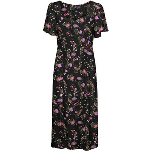 Vero Moda Midi Καλοκαιρινό Καθημερινό Φόρεμα Floral Μαύρο 10263303 Vero Moda Midi Καλοκαιρινό Καθημερινό Φόρεμα Floral Μαύρο 10263303
