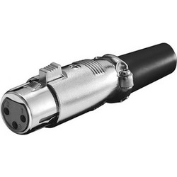 GOOBAY MICROPHONE JACK ΕΝΩΤΙΚΟ ΚΑΛΩΔΙΩΝ 3PIN ΜΑΥΡΟΣ ΜΑΥΡΟ 11959