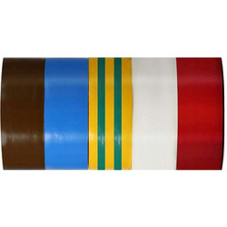 PROLINE μονωτική ταινία 13161, 19mm, 10m, διάφορα χρώματα, 5τμχ