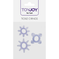ToyJoy Tickle C-Rings Σετ Ελαστικά Δαχτυλίδια Πέους Σιλικόνης Λευκά 3τμχ