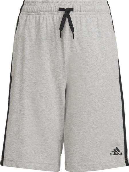 Adidas Essentials Αθλητική Παιδική Βερμούδα Γκρι 3-Stripes HE9310