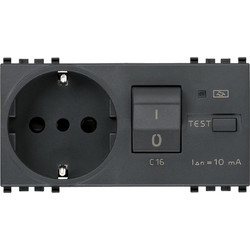 Πρίζα 2P+Τ 16A P30 INTB +MT και Ρελλέ C16 Γκρί Eikon