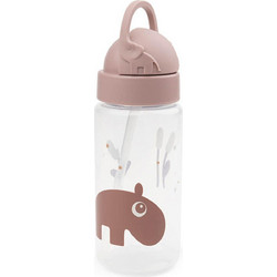 Done by Deer Ozzo Powder Παιδικό Μπουκάλι Πλαστικό BPA Free με Καλαμάκι Ροζ 350ml