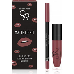 Golden Rose Matte Lip Kit Rose Taupe