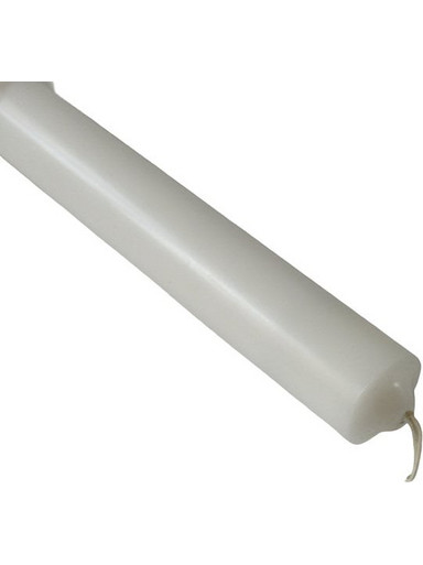 ΛΑΜΠΑΔΑ ΒΑΠΤΙΣΗΣ ΣΤΡΟΓΓΥΛΗ ΚΟΥΦΙΑ 4,5X90CM (ΛΕΥΚΟ)