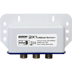 Edision DISEQC 2x1 Διακόπτης DiseqC EDISION 2x1, σύνδεση 2 δορυφόρων σε 1 δέκτη