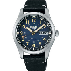 Seiko 5 Sports Ανδρικό Ρολόι Αυτόματο με Μαύρο Δερμάτινο Λουράκι SRPG39K1
