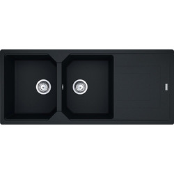 Franke Urban UBG 621-116 Matt Black Ένθετος Νεροχύτης Γρανίτη Ματ 116x50cm