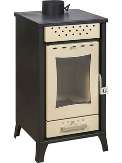 Gekas Metal MG 300 Beige Ατσάλινη Ξυλόσομπα 15kW