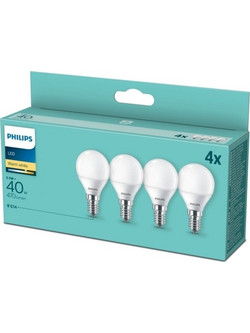Philips Λάμπες LED Σφαιρικό Ρ45 Θερμό Λευκό 470lm 4τμχ E14/5,5W/220-240V2700K 83.5Χ45mm