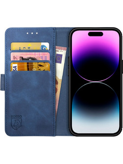 Rosso Element PU Θήκη Πορτοφόλι Apple iPhone 14 Pro - Blue (8719246369490)