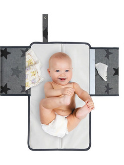 Dooky Grey Stars Φορητή Αλλαξιέρα Μωρού 60x34cm Γκρι