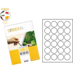 Sorex Ετικέτες Γενικής Χρήσης O40mm Λευκές 100 Φύλλα