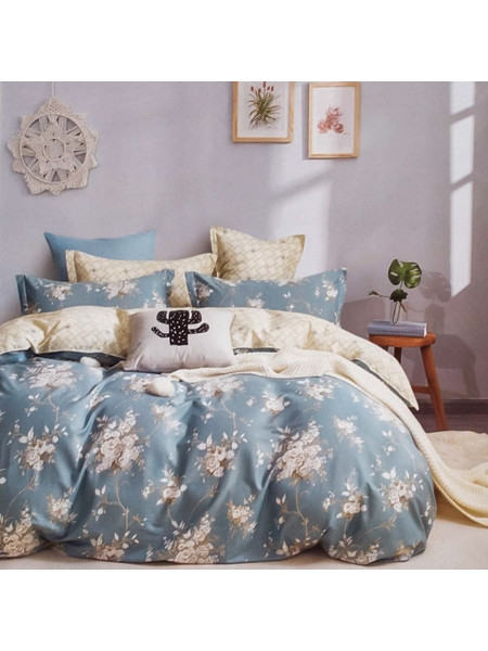Σετ Σεντόνια Υπέρδιπλα Βαμβακοσατέν Flowers 230x265 H.R Home