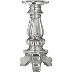 Κηροπήγιο polyresin ασημί 15x13x31cm Inart 3-70-507-0344