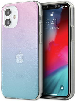 Guess Pattern Collection Back Cover Blue / Pink (iPhone 12 mini)
