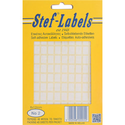 Αυτοκόλλητες ετικέτες Stef-Labels No. 2 110-ορθογώνιες 8x12mm 40 φύλλα 10 τεμ