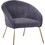 HomeMarkt Πολυθρόνα Βελούδινη Γκρι Joyce HM8549.01