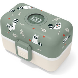 Monbento Raccoon Πλαστικό Παιδικό Δοχείο Φαγητού Πράσινο Mint 800ml