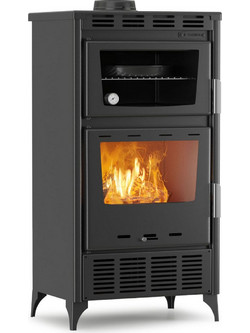 Thermiki ATS 90-30 Aero Grey Ατσάλινη Ξυλόσομπα με Φούρνο 18kW