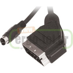 Καλώδιο SCART βίντεο απόληξη SCART σε S-VIDEO αρσενικό 3m NICKEL PLATED - 12372