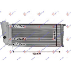 Ψυγeio 750-900-1.0-1.1 M/A (52x25) Lancia Y10 84-91 - 016006300