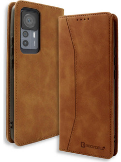 Bodycell Pu Leather Book Case Brown (Xiaomi 12T 5G/12T Pro)