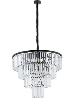 Φωτιστικό Οροφής Cristal L 7614 71x170cm 12xE14 40W Clear-Black Nowodvorski